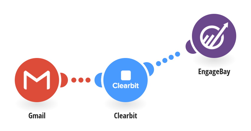 Create new companies in EngageBay from email domains retrieved from Clearbit