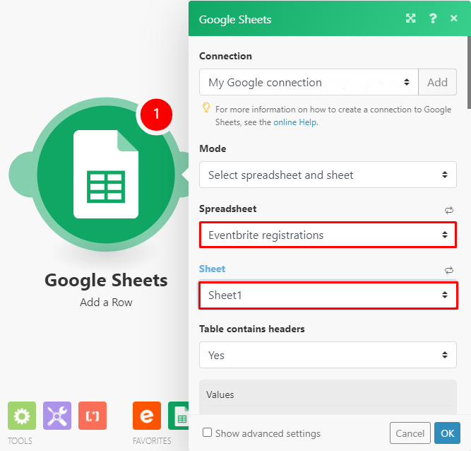 google-sheets-module-spreadsheet-and-sheet-selection