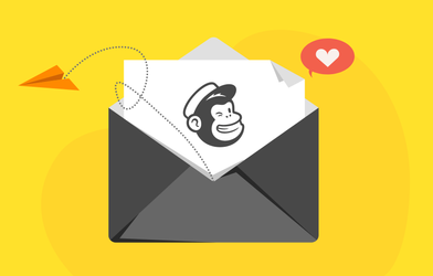 An envelope with a MailChimp email.
