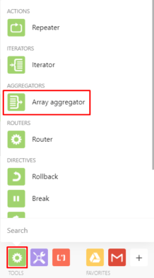 Array aggregator module 