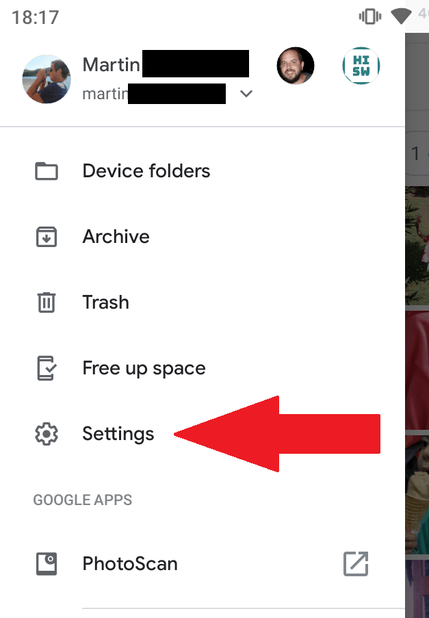 google-photos-menu-settings-android