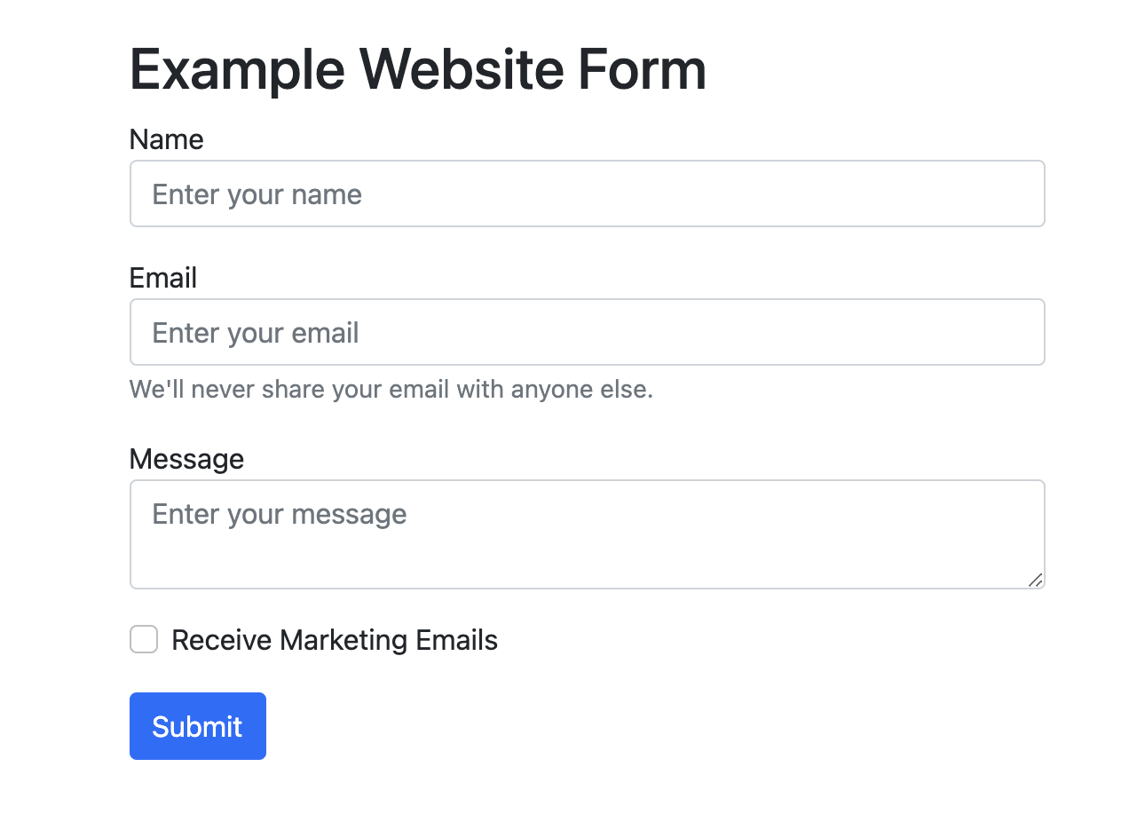 custom-html-website-form